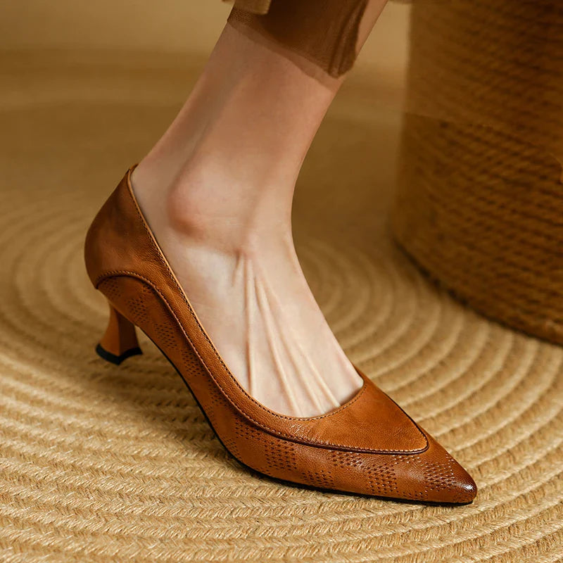 Belle Genuine Leather Heels – True Form Boutique Sydney